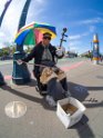 A busker on the Embacadero, San Francisco